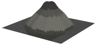 Island Volcano — 84.00 × 80.00 × 29.83 m