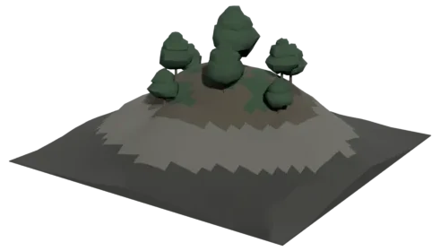 Island Wooded — 40.00 × 40.00 × 18.93 m